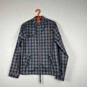 An original Penguin by Munsingwear Checker Gray/Blue Windbreaker size Medium